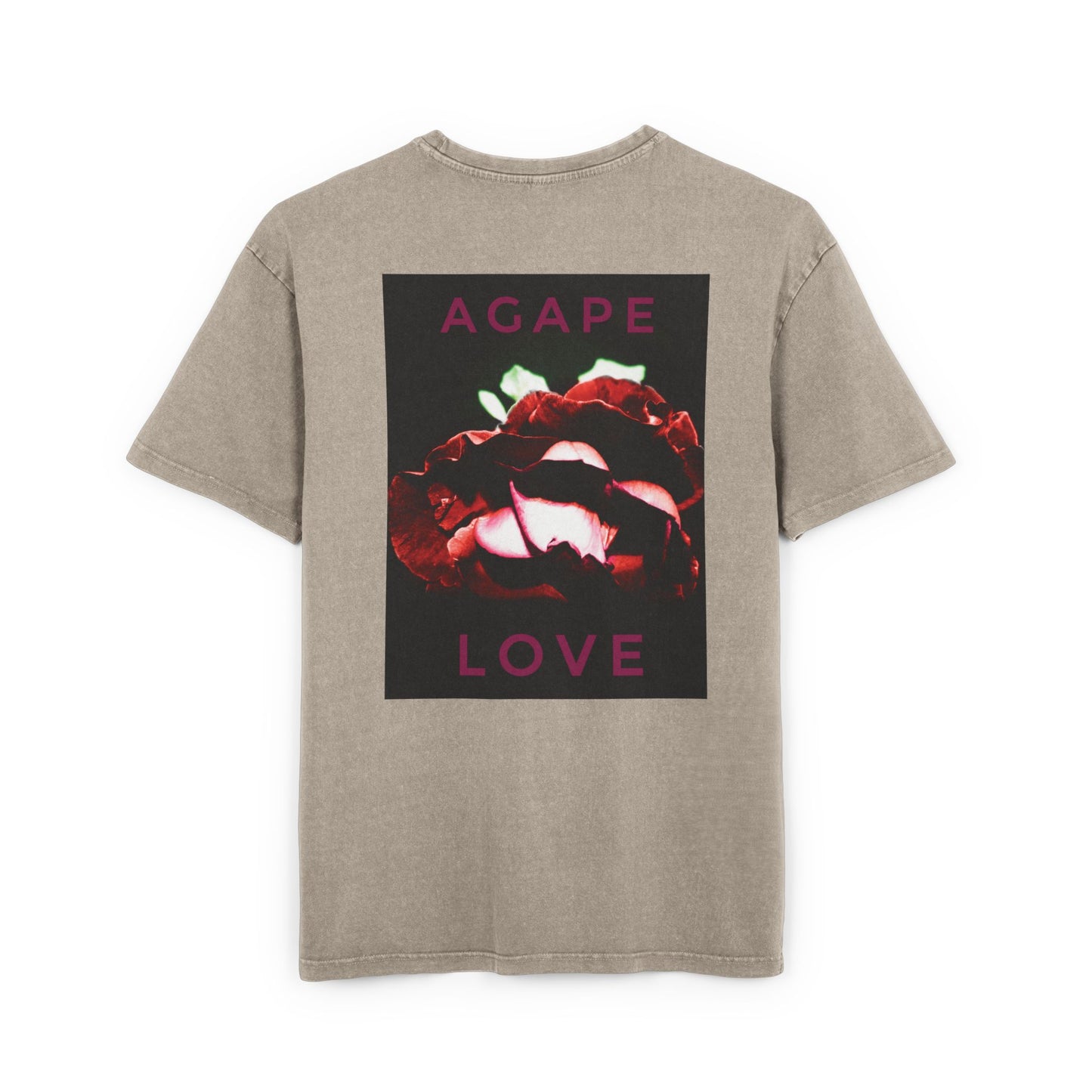 Agape Love Men's Acid Washed Heavy Oversize Tee