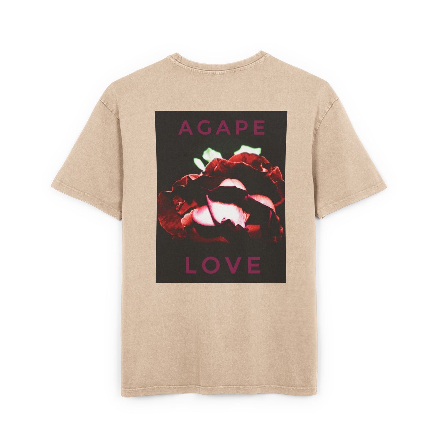 Agape Love Men's Acid Washed Heavy Oversize Tee