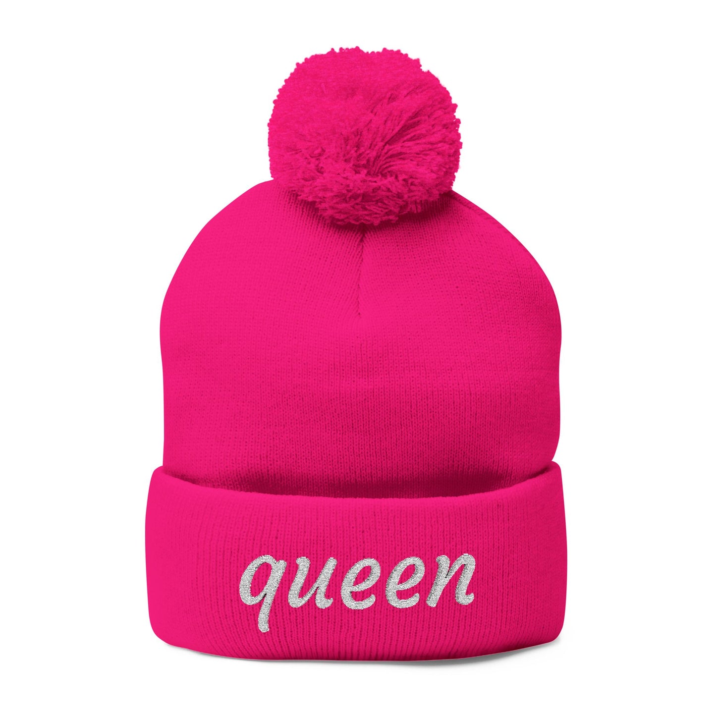 Queen Pom-Pom Knit Cap