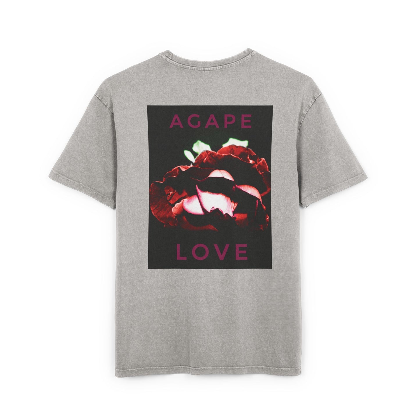 Agape Love Men's Acid Washed Heavy Oversize Tee