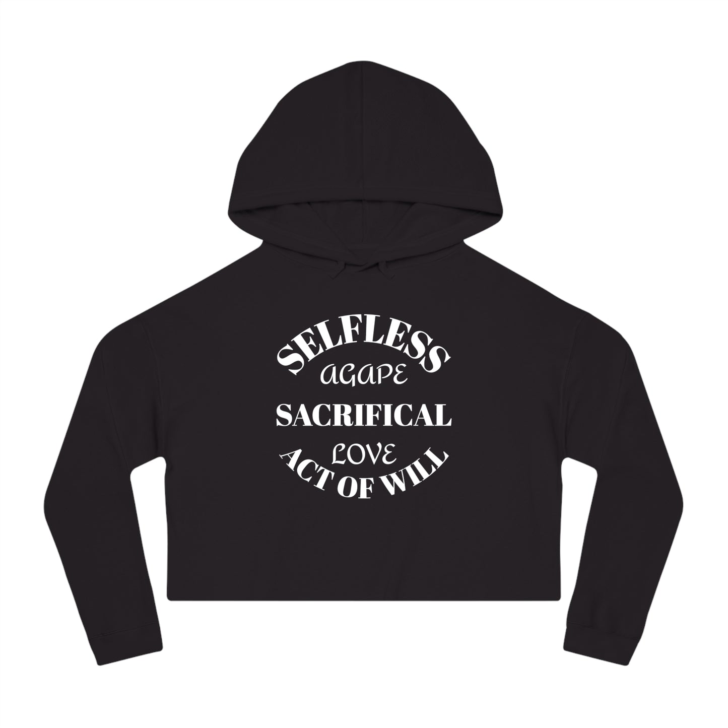 Agape love Women’s Cropped Hooded Sweatshirt