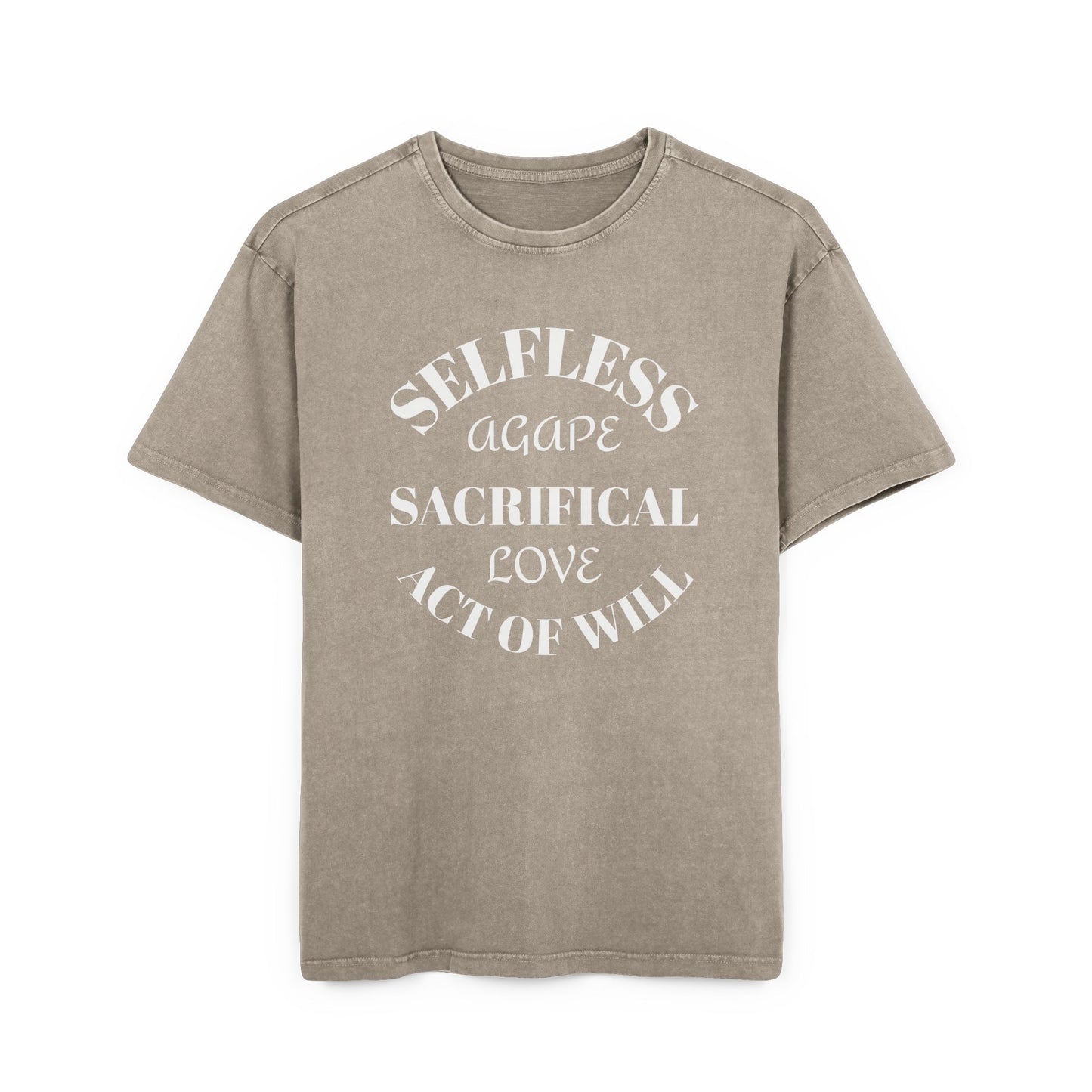 Agape Love Men's Acid Washed Heavy Oversize Tee