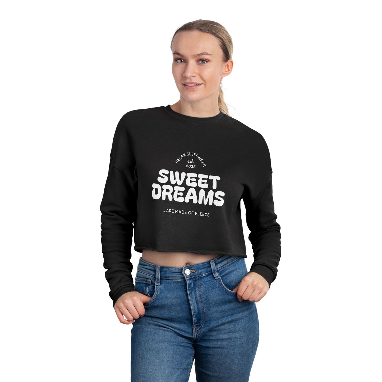 Sweet Dreams Women's Cropped Sweatshirt