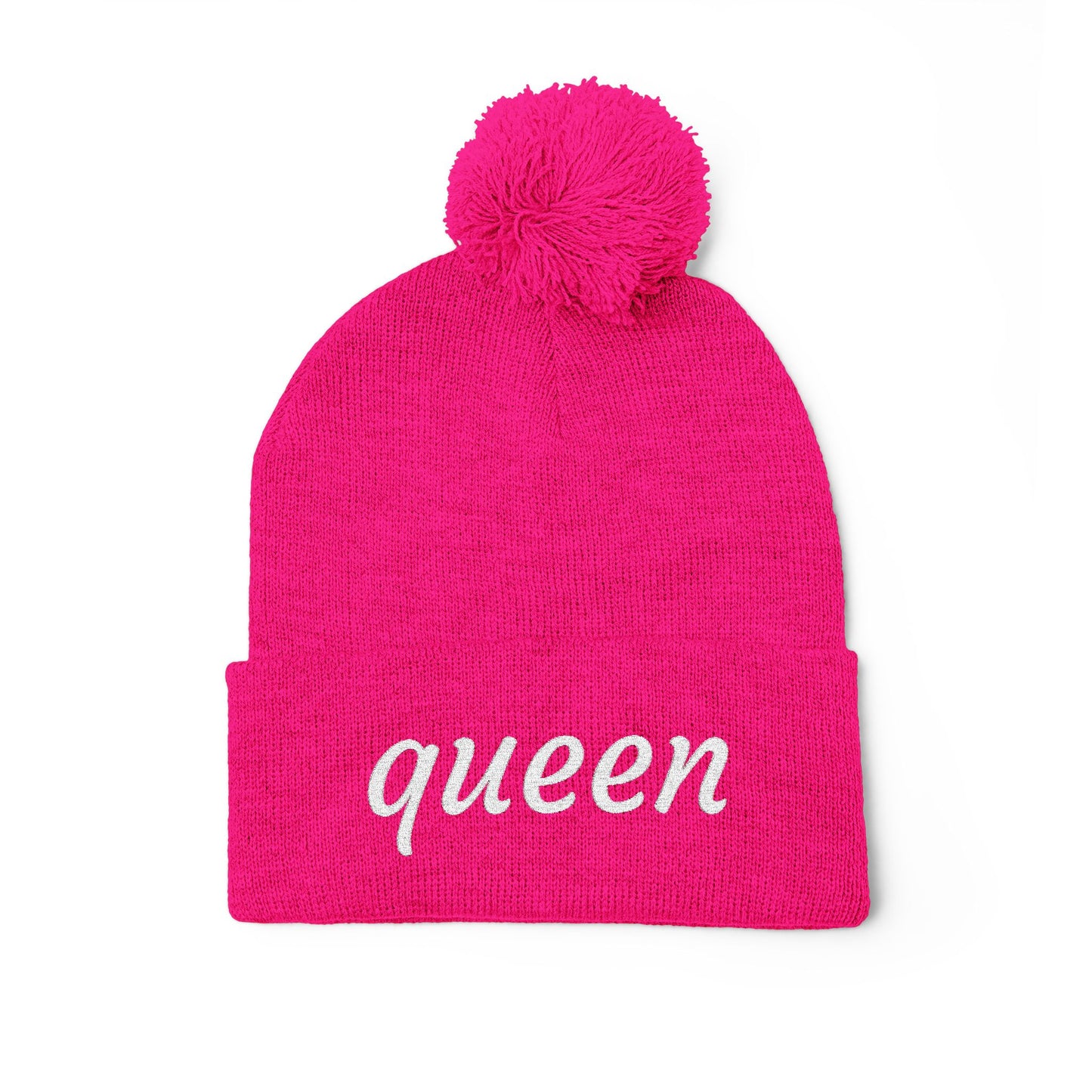 Queen Pom-Pom Knit Cap