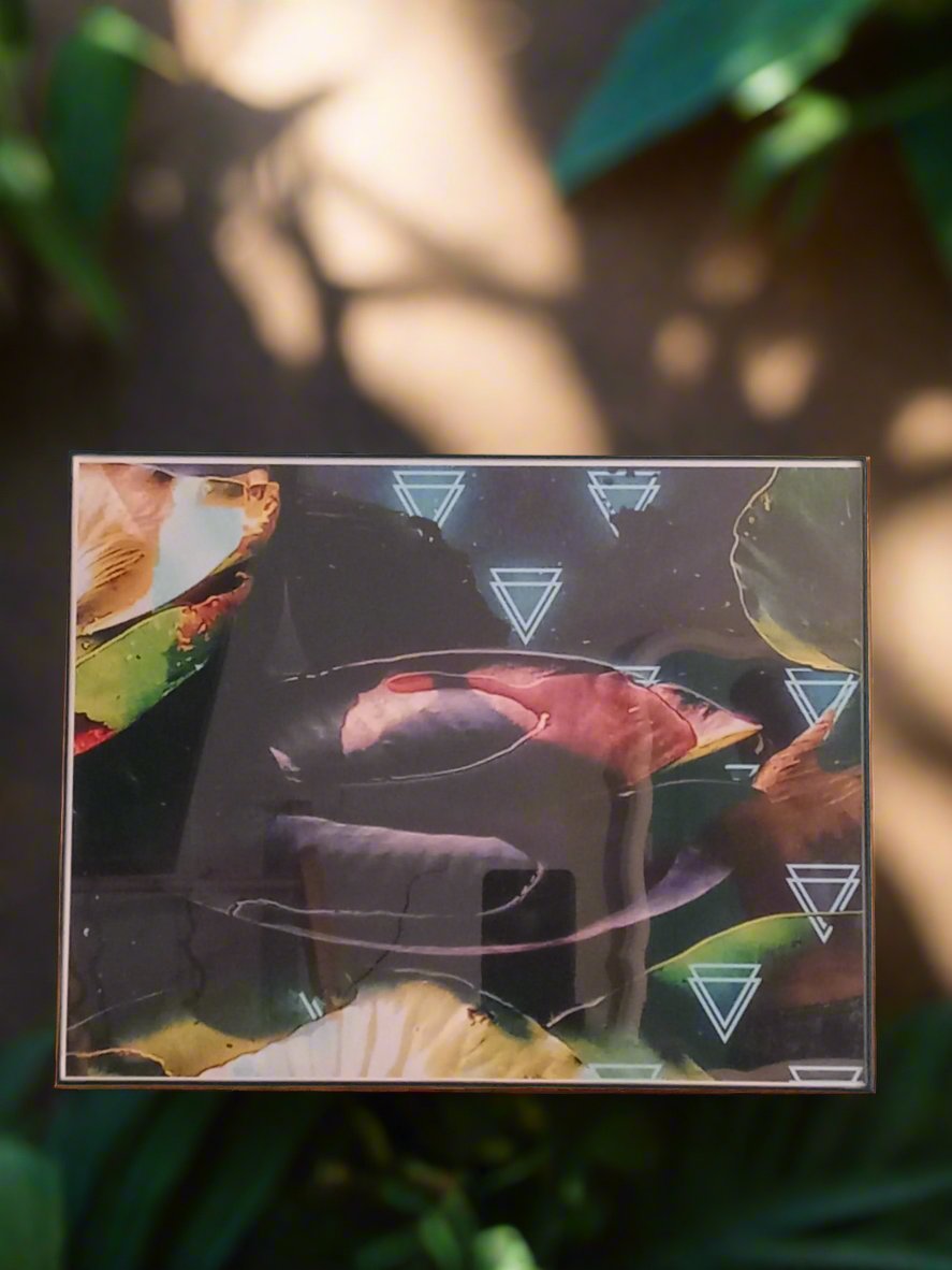 LOTUS 2 SEIRES WALL ART WITH FRAME 11X14