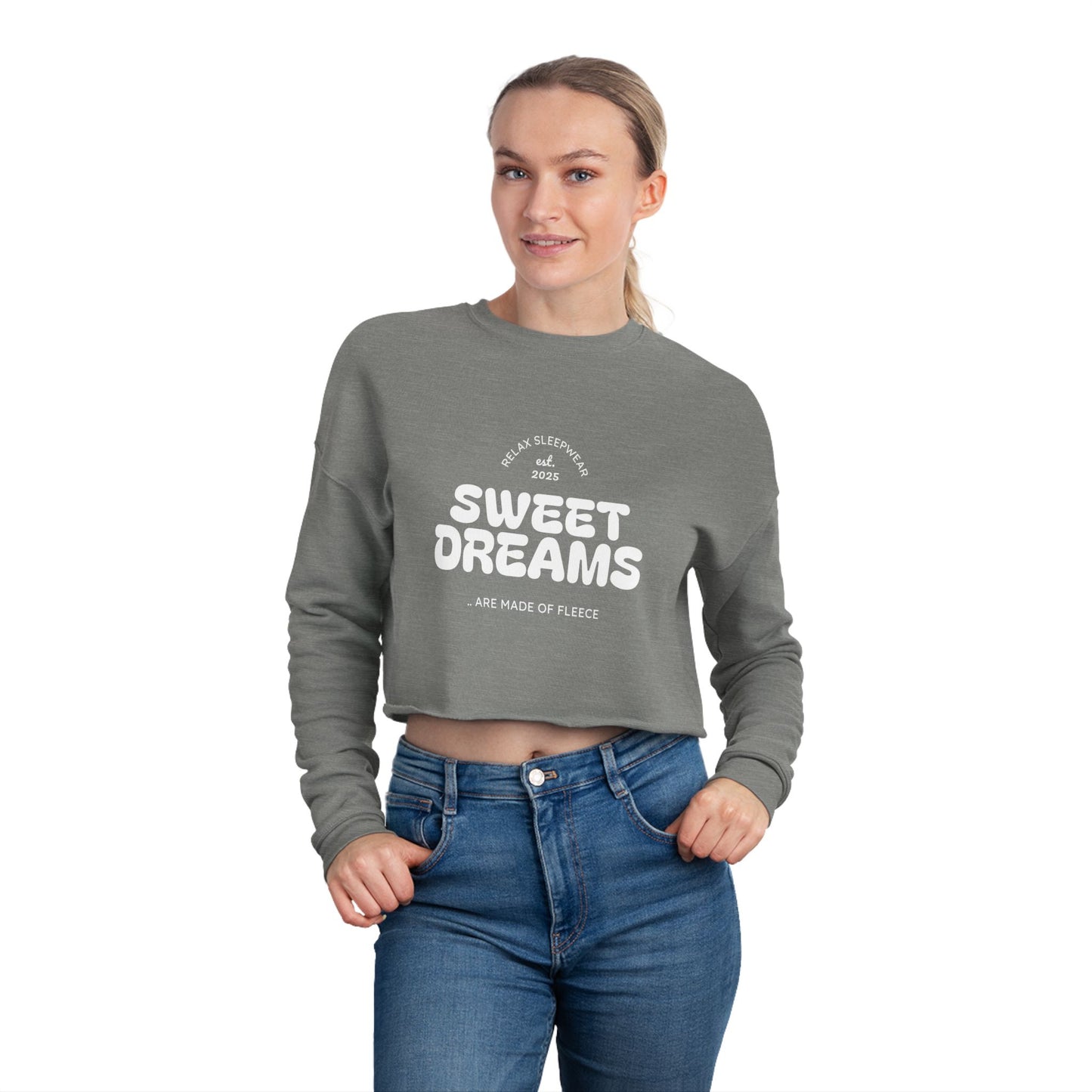 Sweet Dreams Women's Cropped Sweatshirt