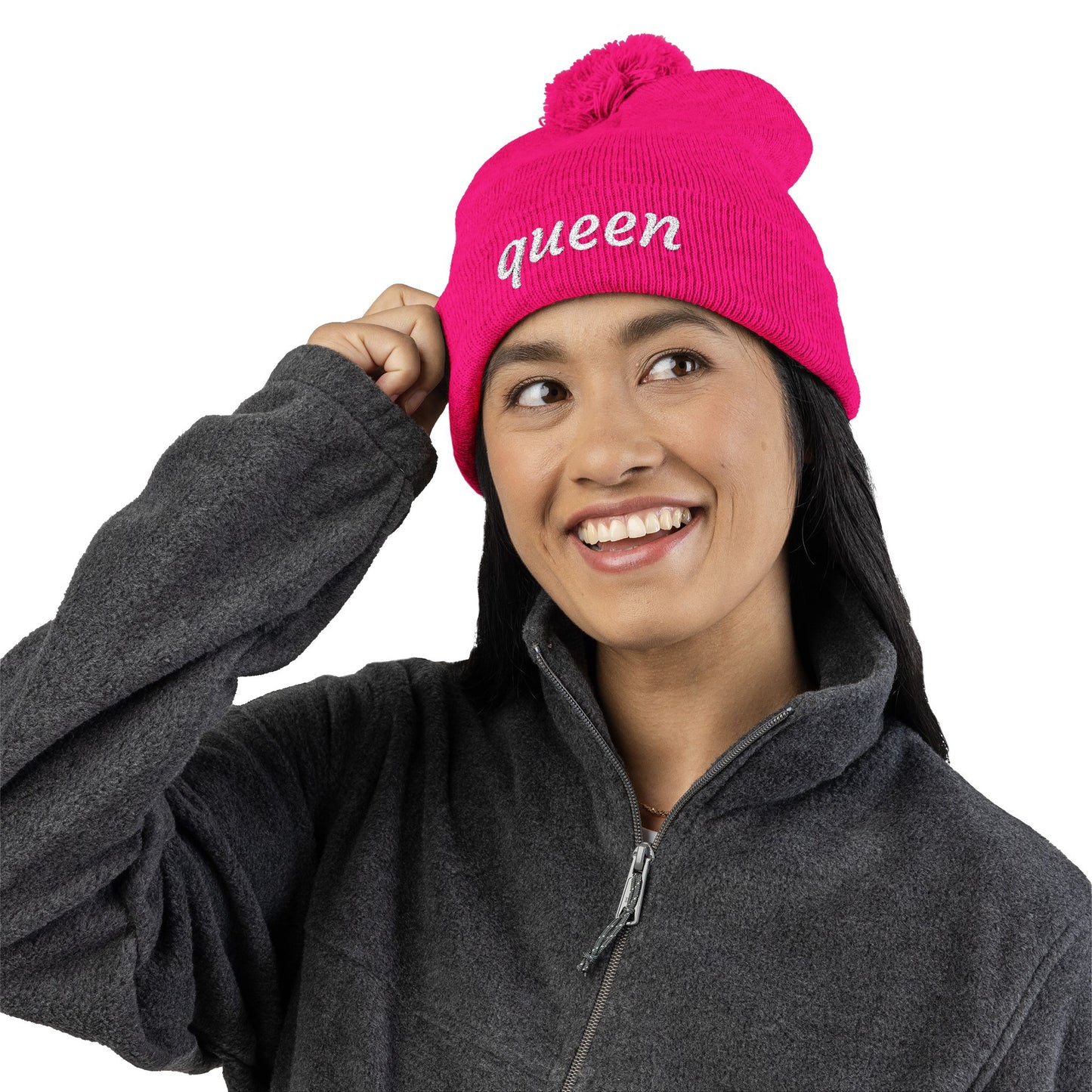 Queen Pom-Pom Knit Cap