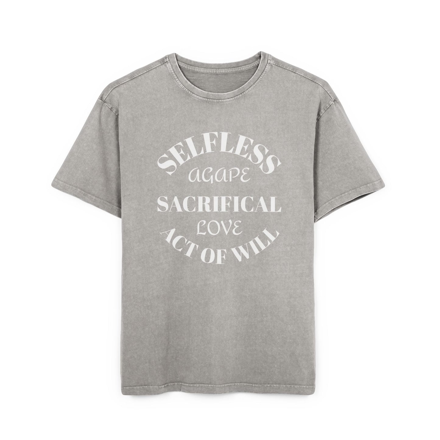 Agape Love Men's Acid Washed Heavy Oversize Tee