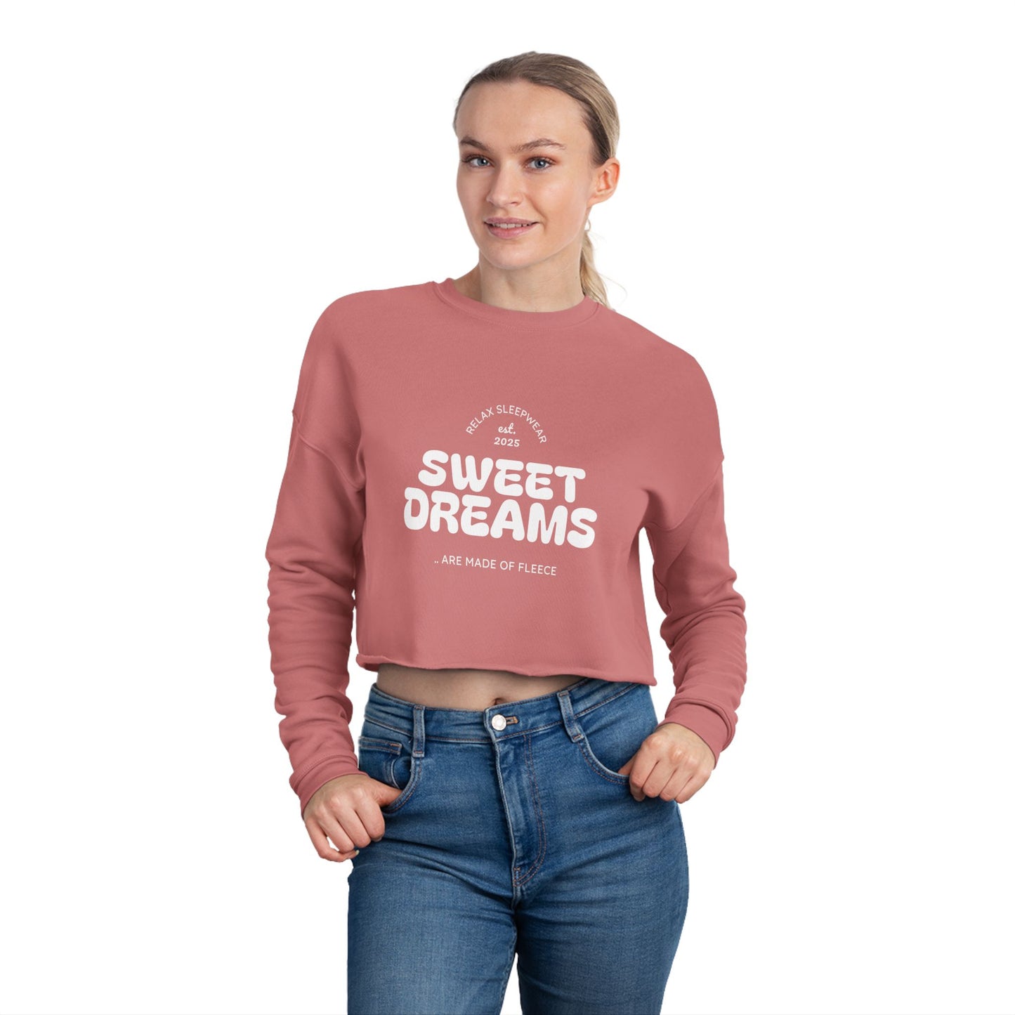 Sweet Dreams Women's Cropped Sweatshirt