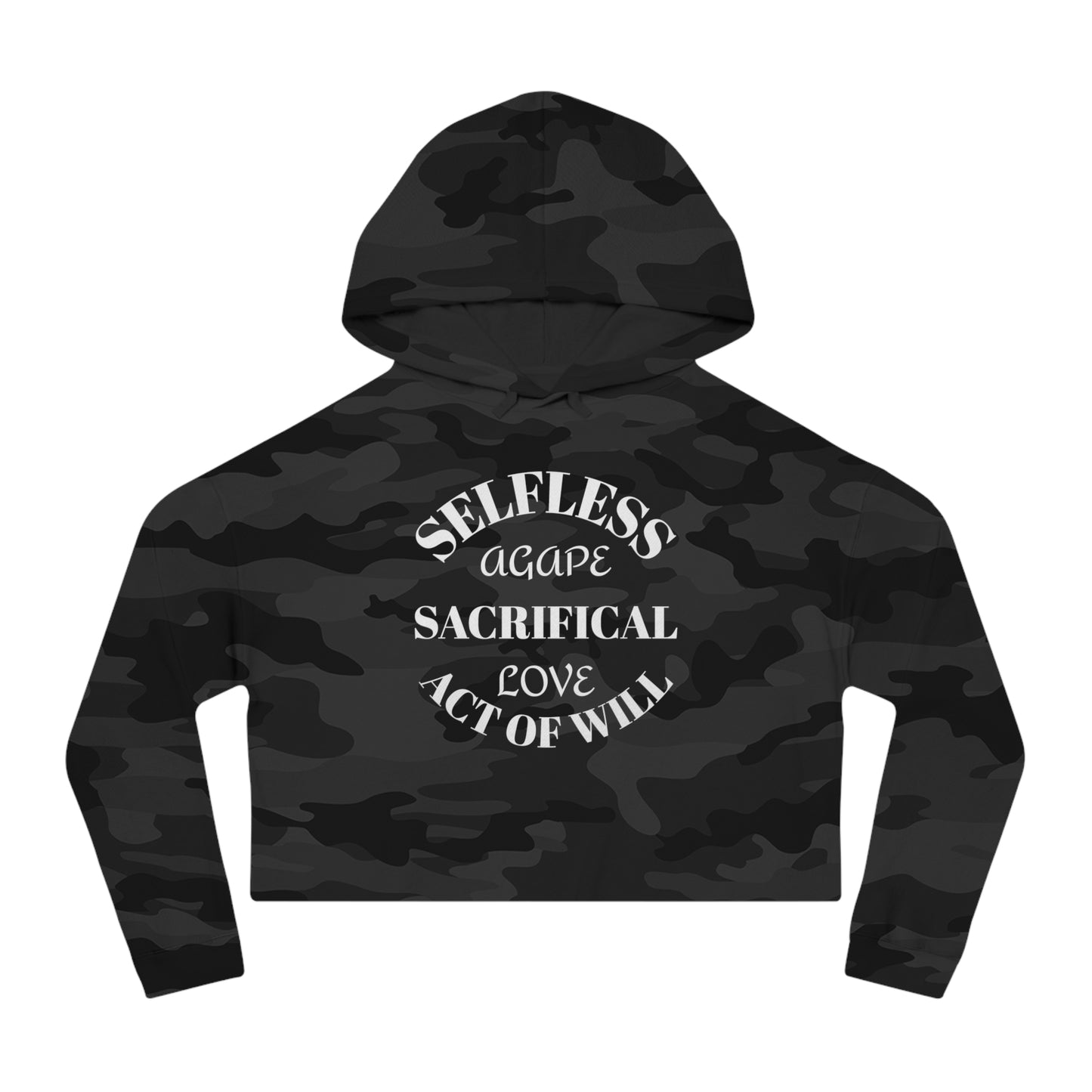 Agape love Women’s Cropped Hooded Sweatshirt