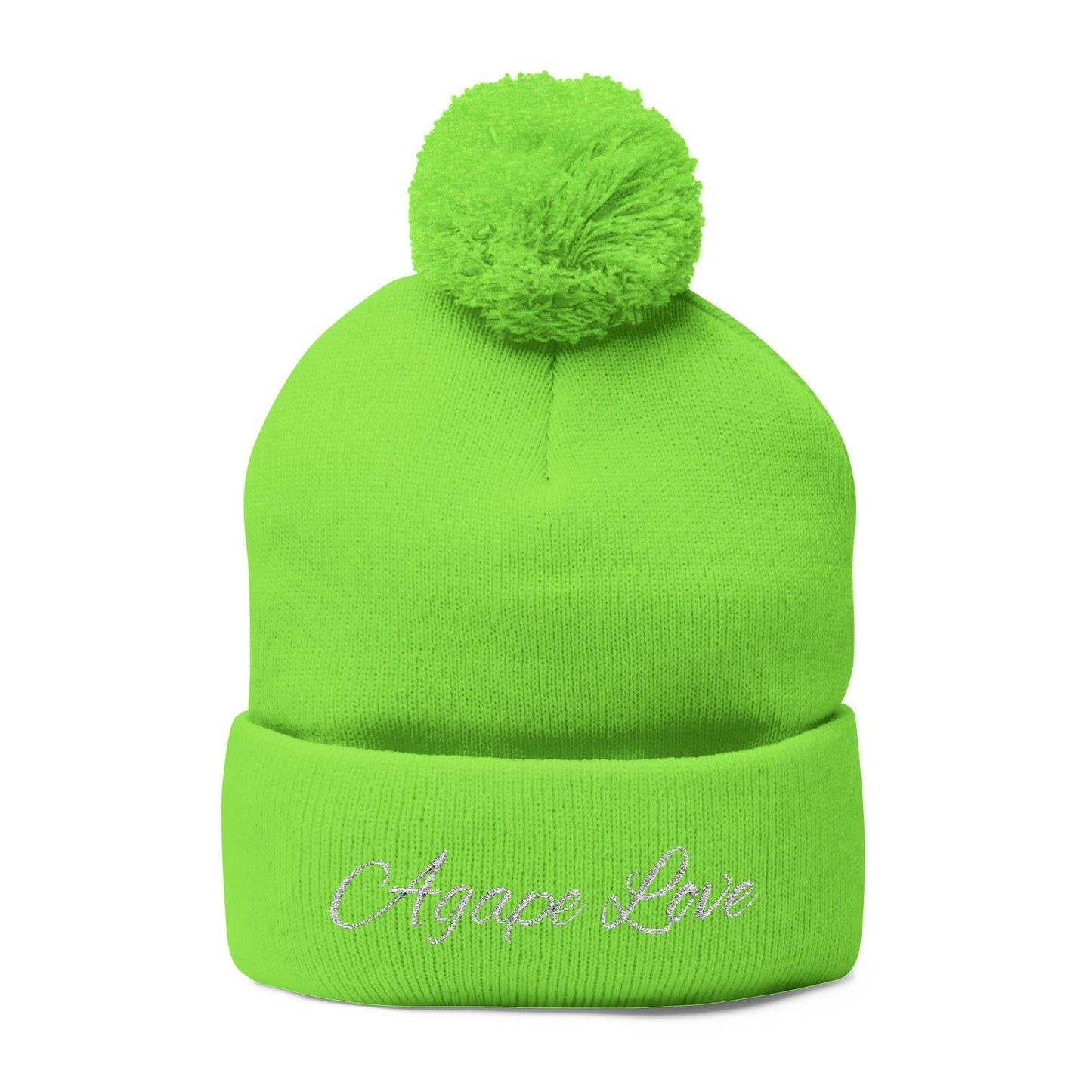 Agape Love Pom-Pom Knit Cap