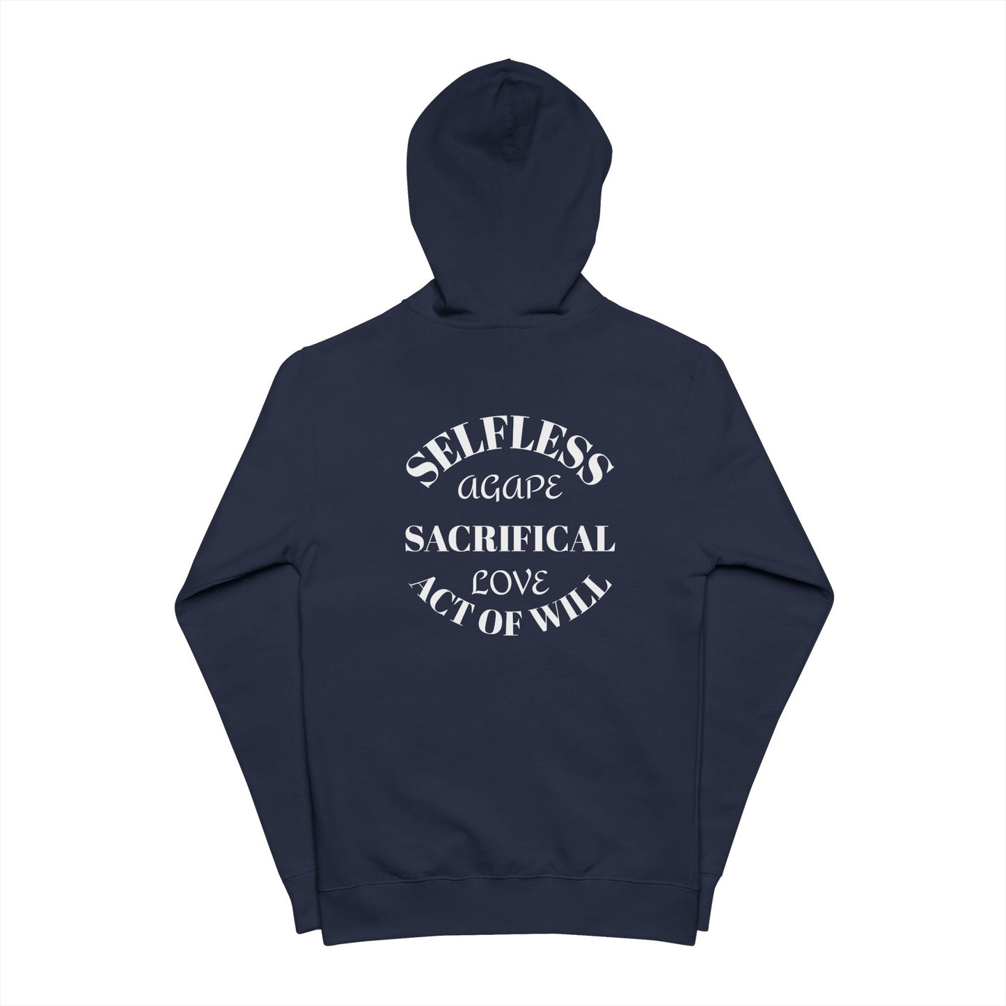 Agape Love Fleece Zip Up Hoodie