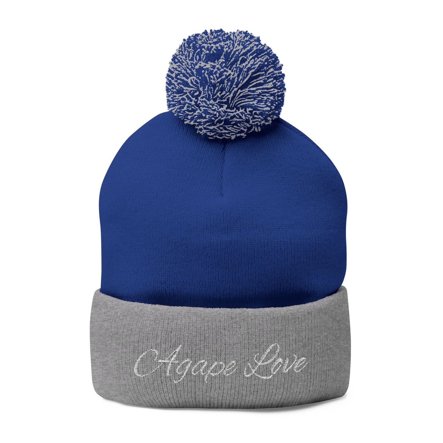 Agape Love Pom-Pom Knit Cap