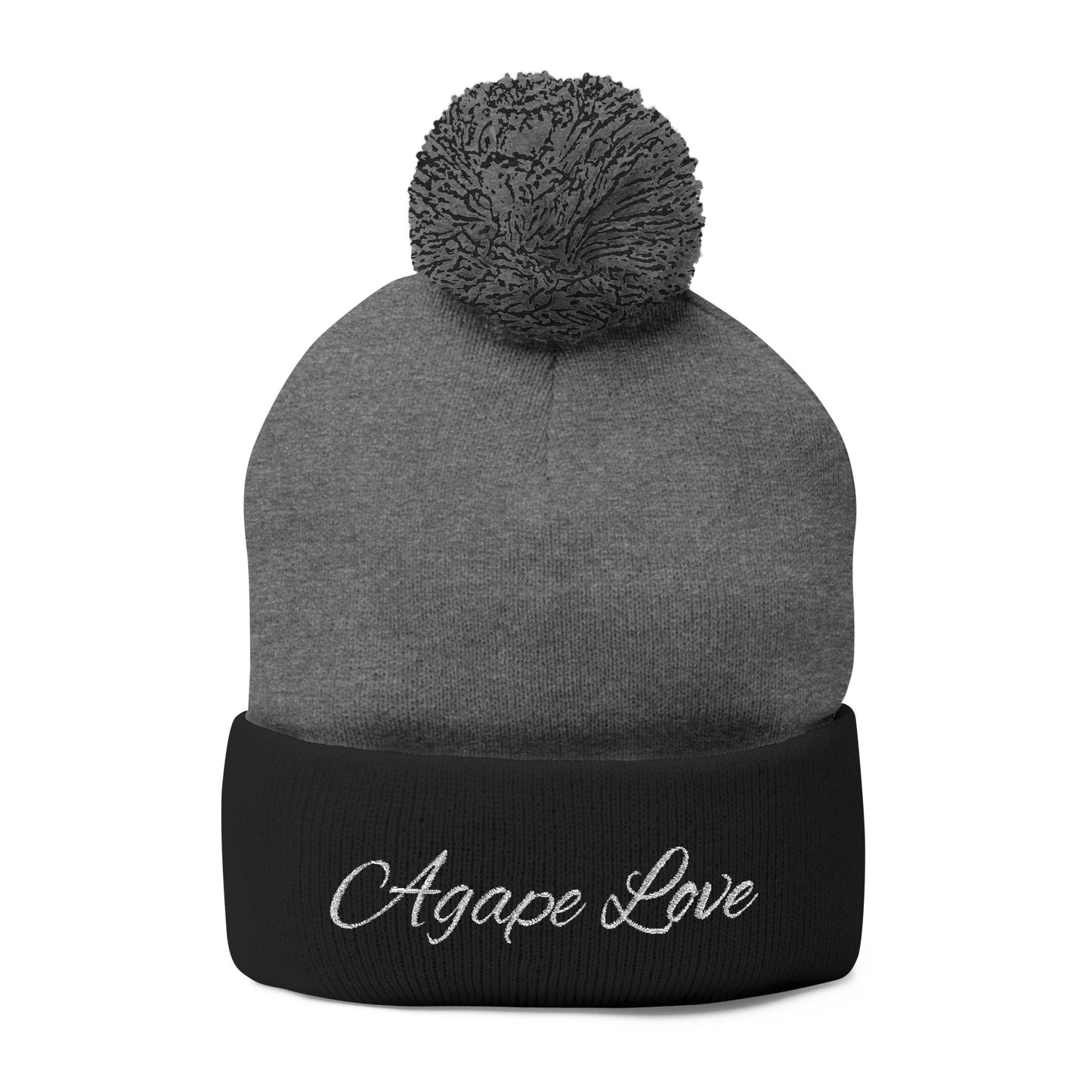 Agape Love Pom-Pom Knit Cap