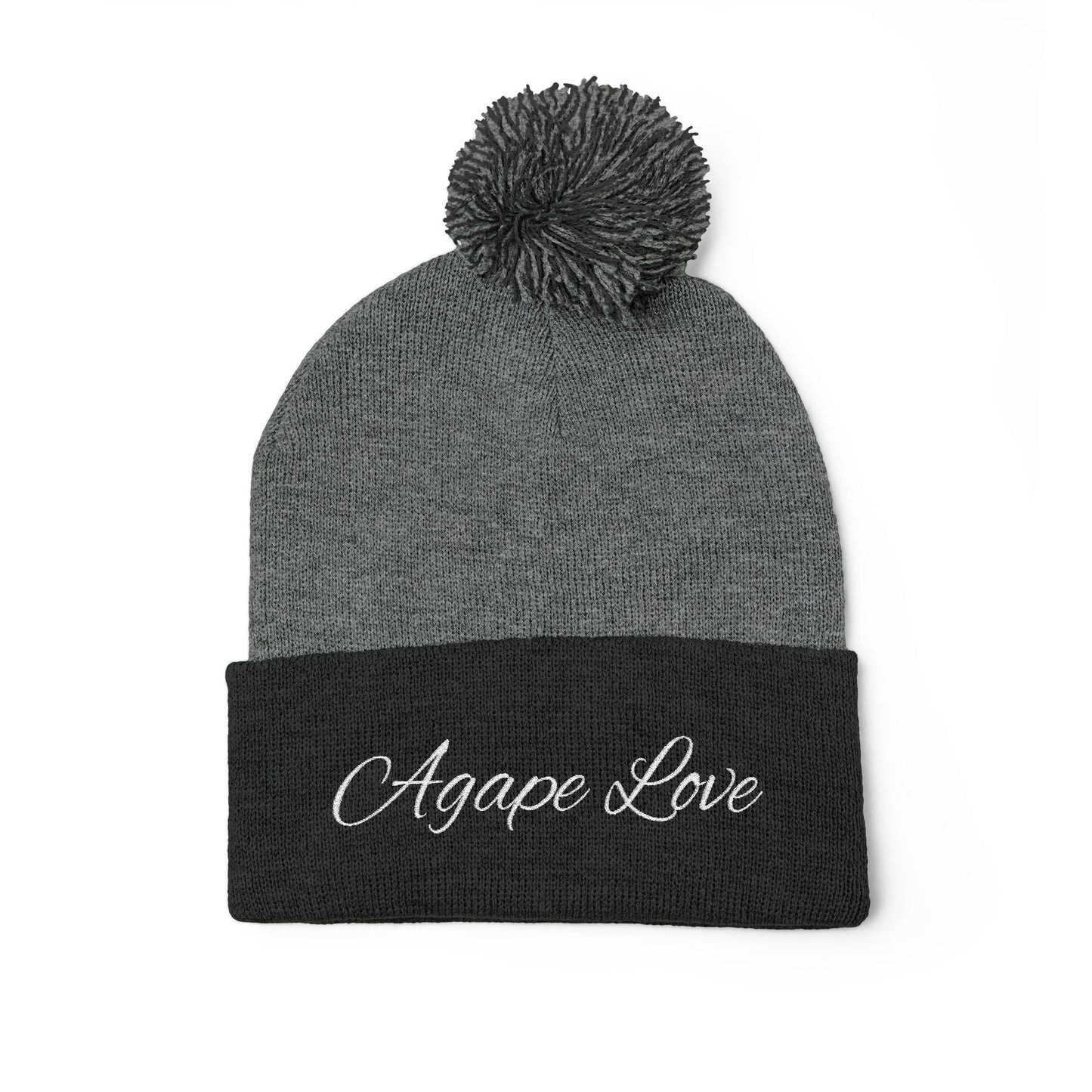 Agape Love Pom-Pom Knit Cap