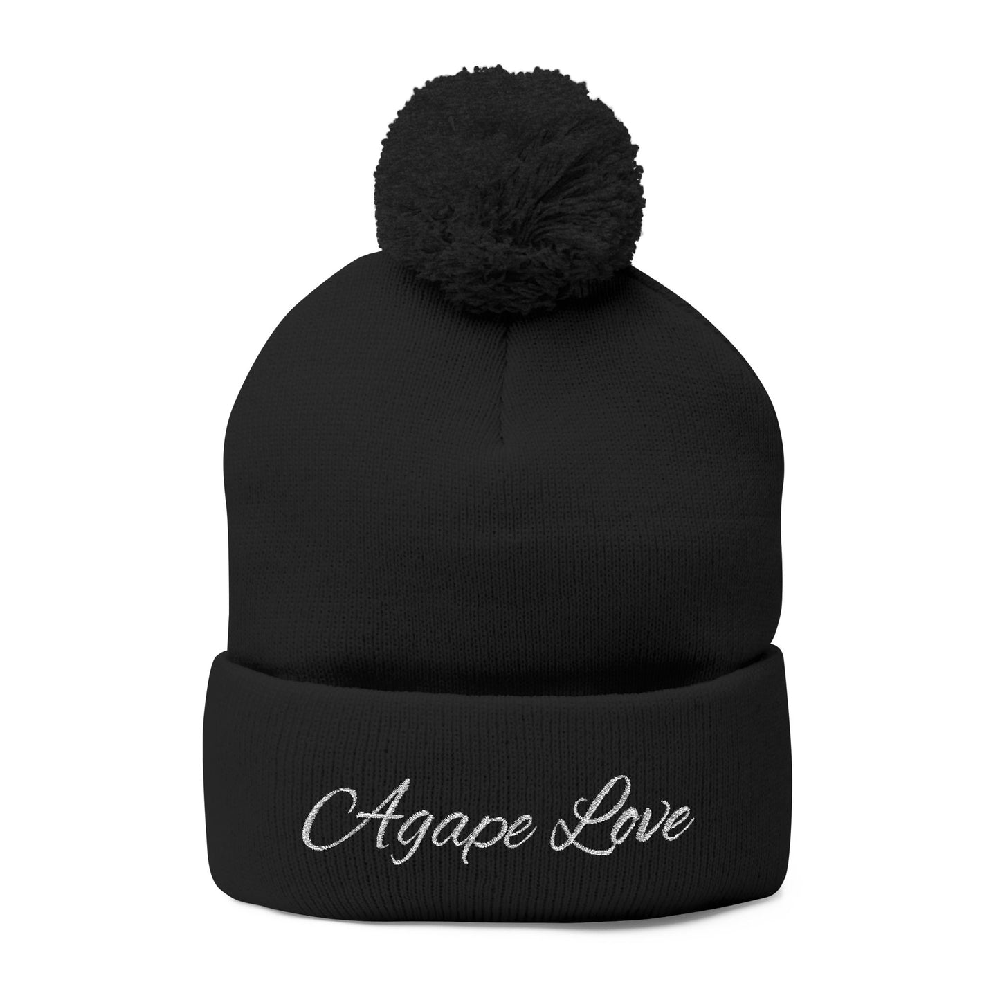 Agape Love Pom-Pom Knit Cap