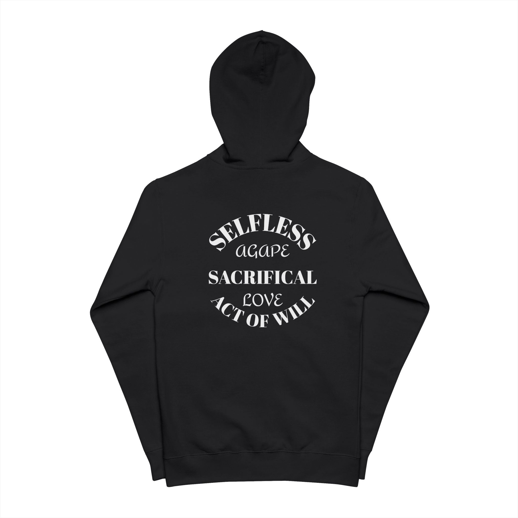 Agape Love Fleece Zip Up Hoodie – Relax