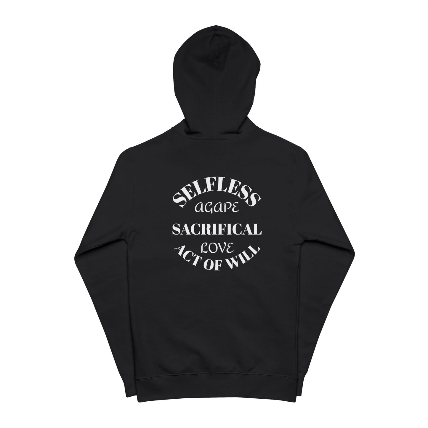 Agape Love Fleece Zip Up Hoodie