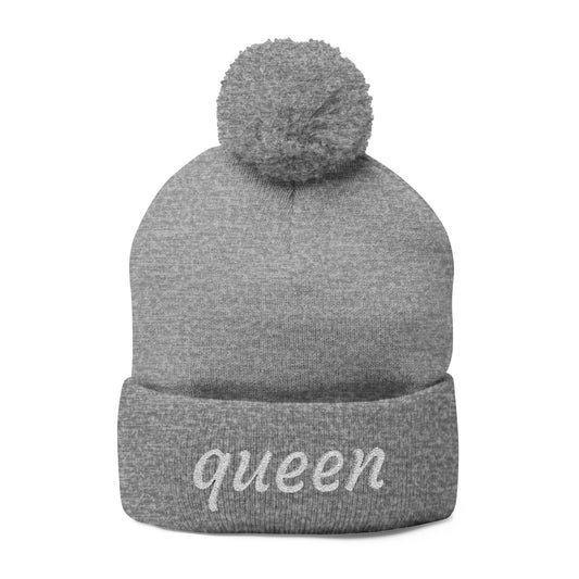 Queen Pom-Pom Knit Cap