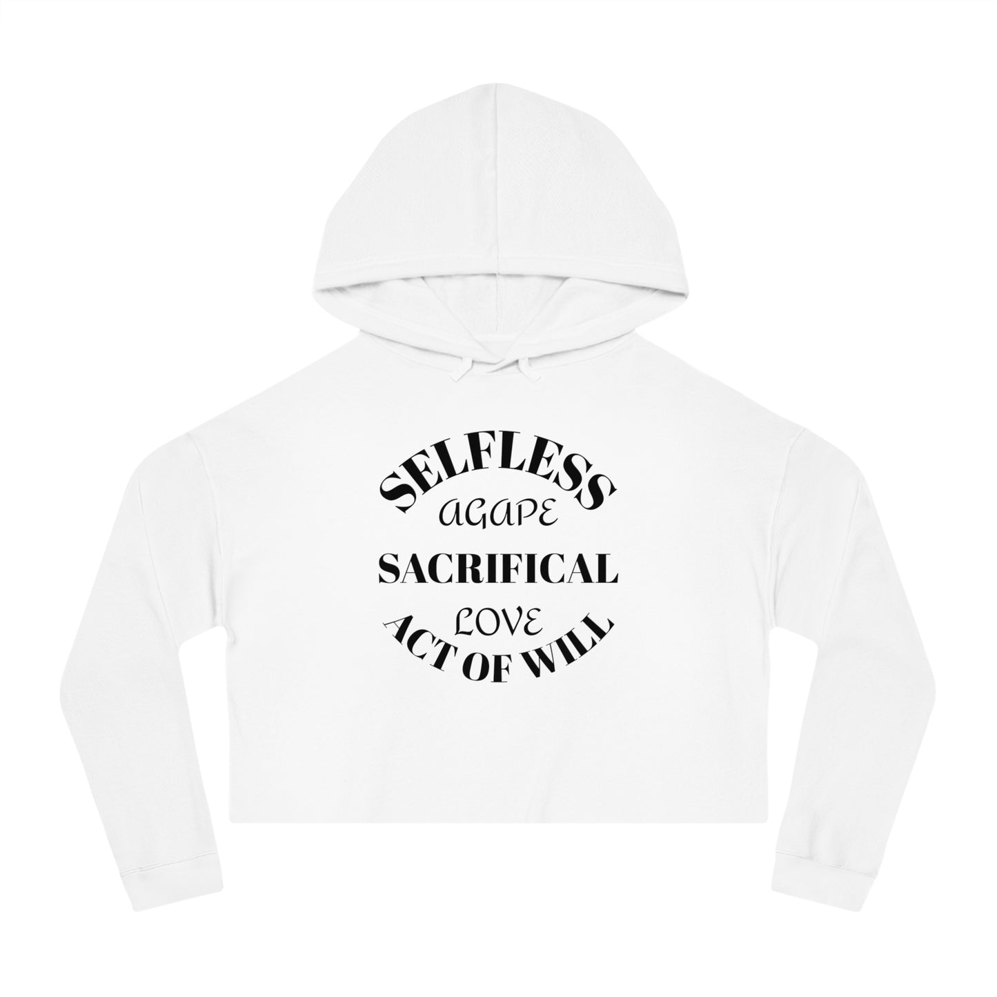 Agape love Women’s Cropped Hooded Sweatshirt