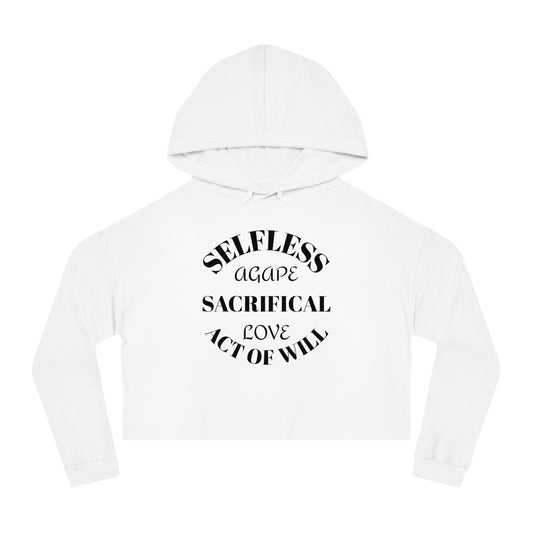 Agape love Women’s Cropped Hooded Sweatshirt