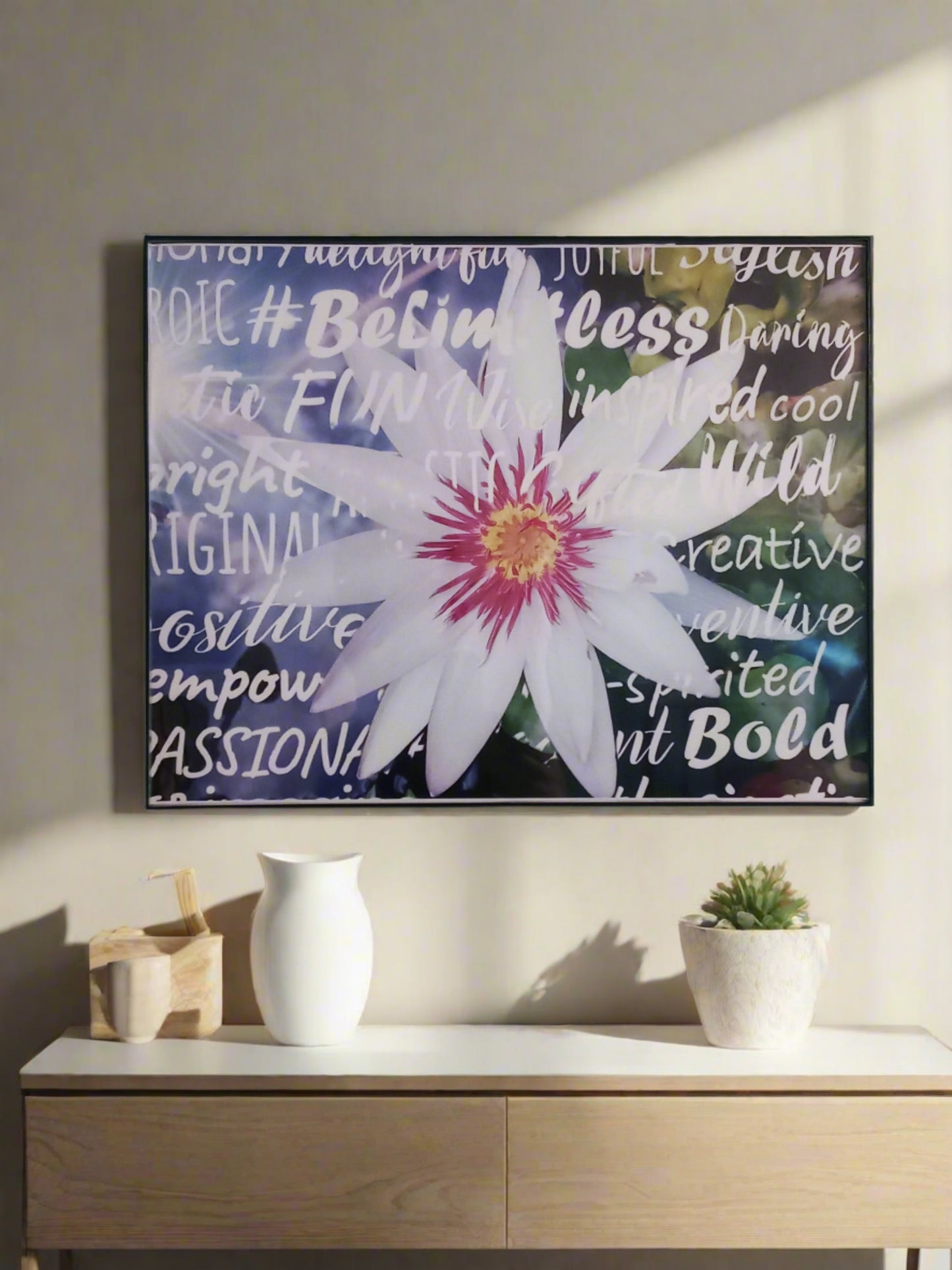 LOTUS 1 SEIRES WALL ART WITH  FRAME 11X14