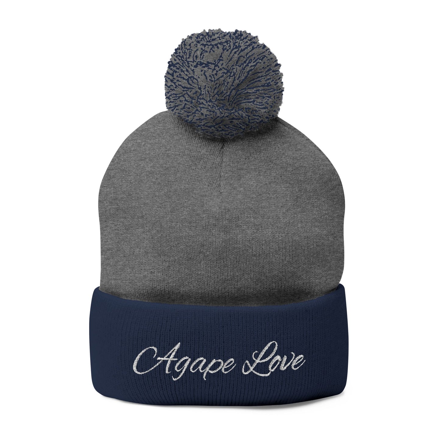 Agape Love Pom-Pom Knit Cap