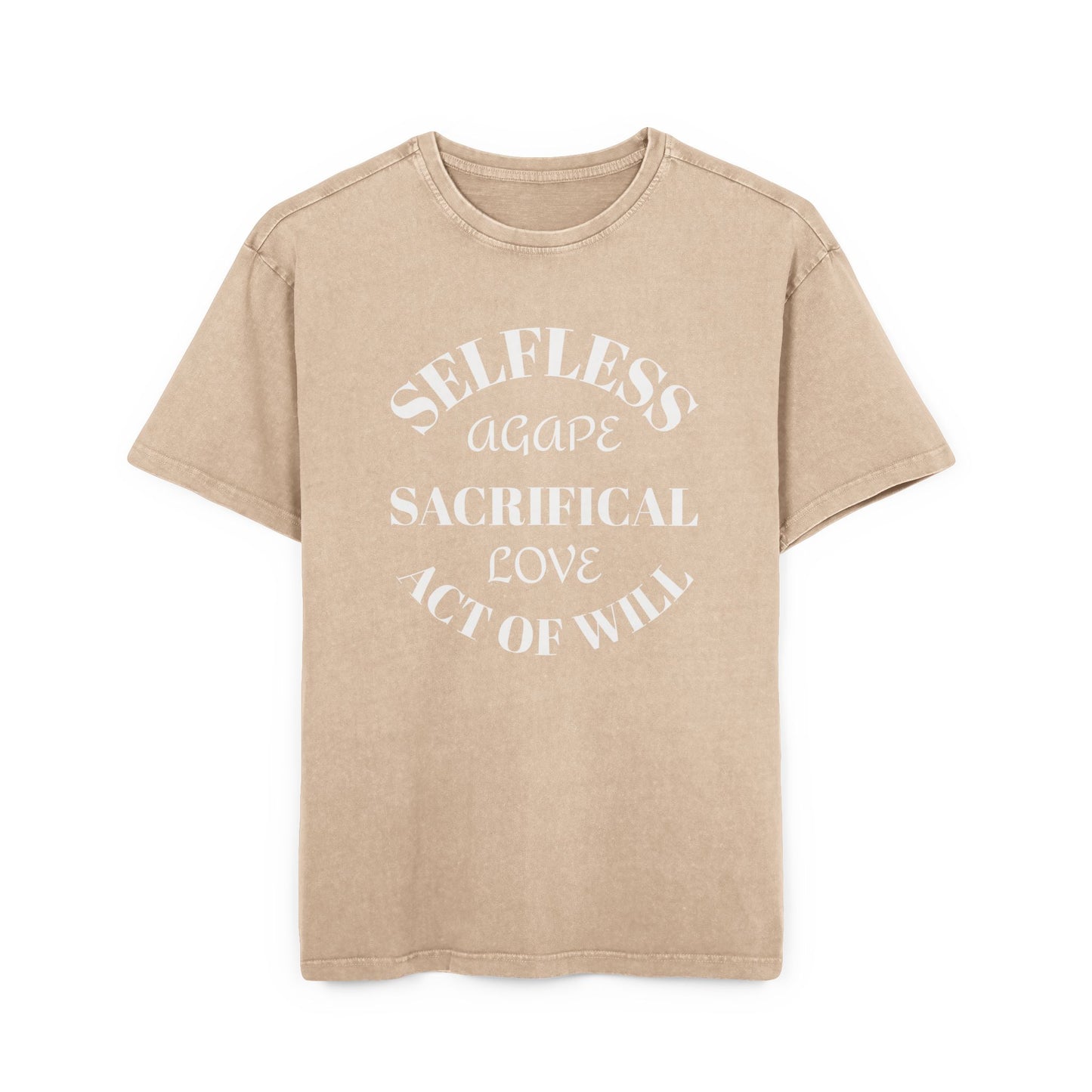 Agape Love Men's Acid Washed Heavy Oversize Tee