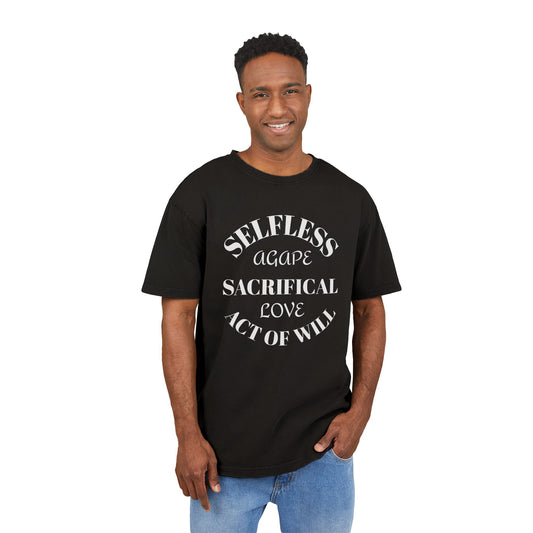 Agape Love Men's Acid Washed Heavy Oversize Tee