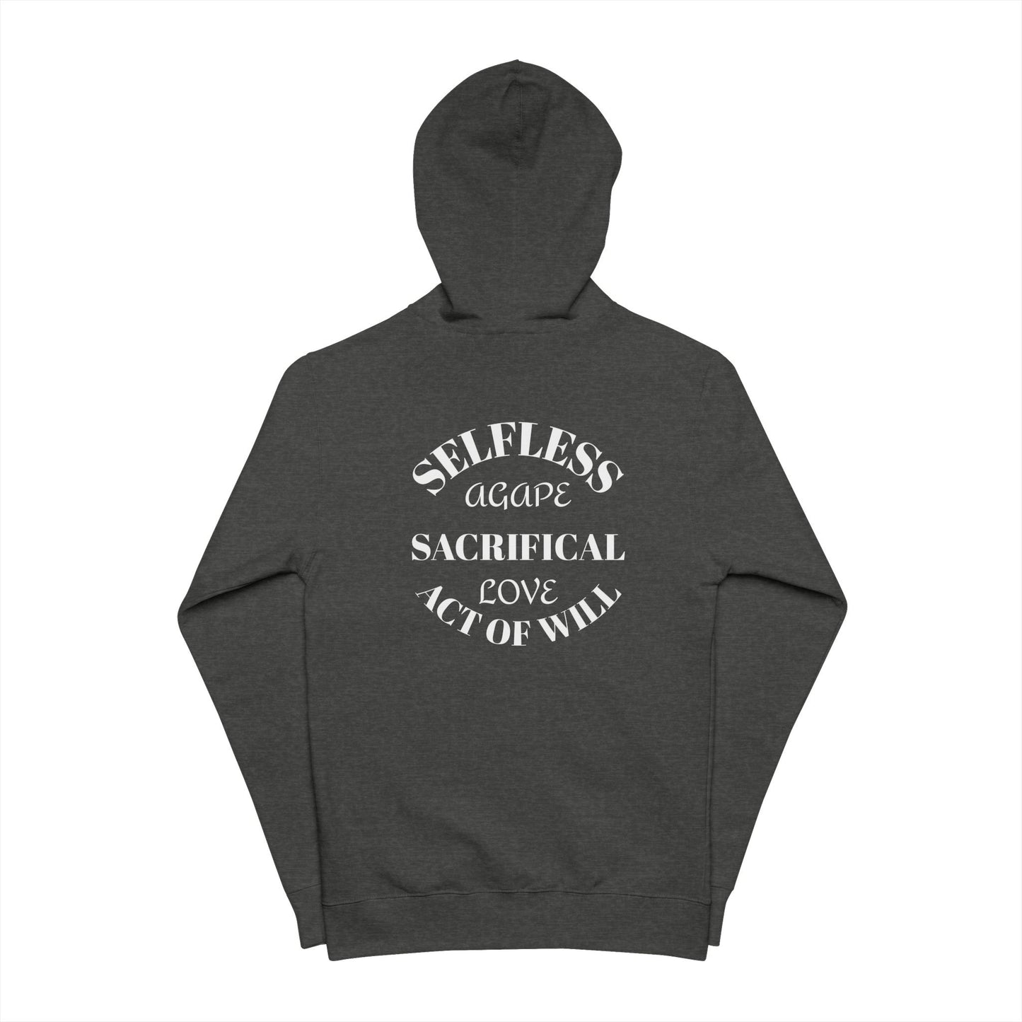 Agape Love Fleece Zip Up Hoodie