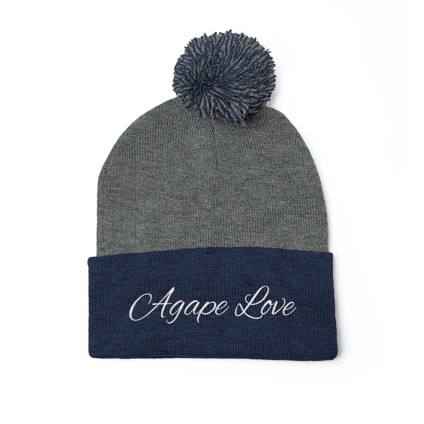 Agape Love Pom-Pom Knit Cap