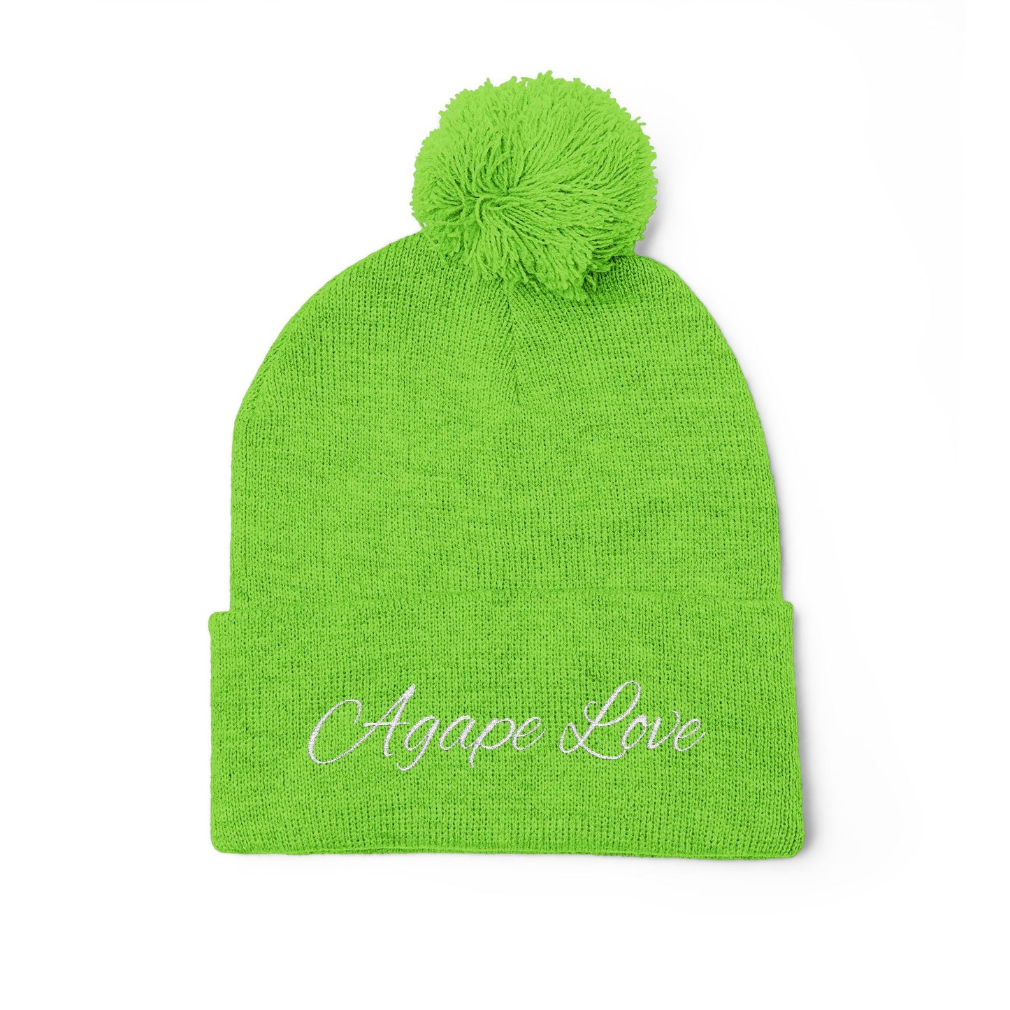 Agape Love Pom-Pom Knit Cap