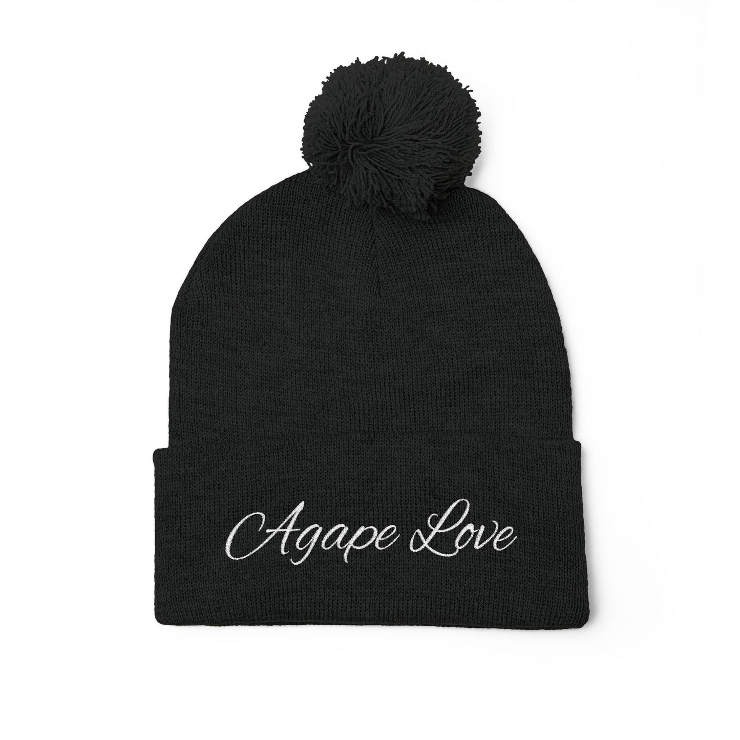 Agape Love Pom-Pom Knit Cap