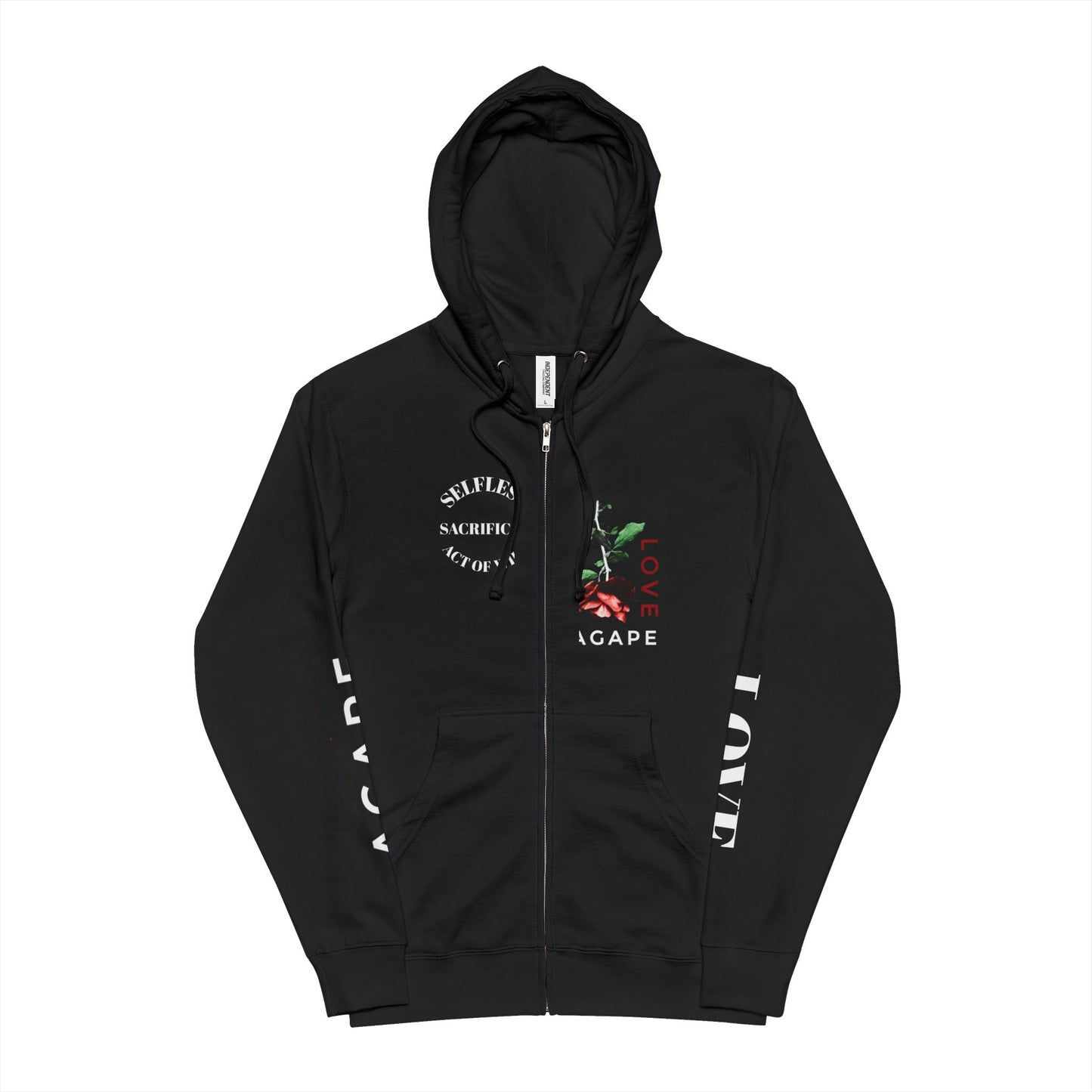 Agape Love Fleece Zip Up Hoodie