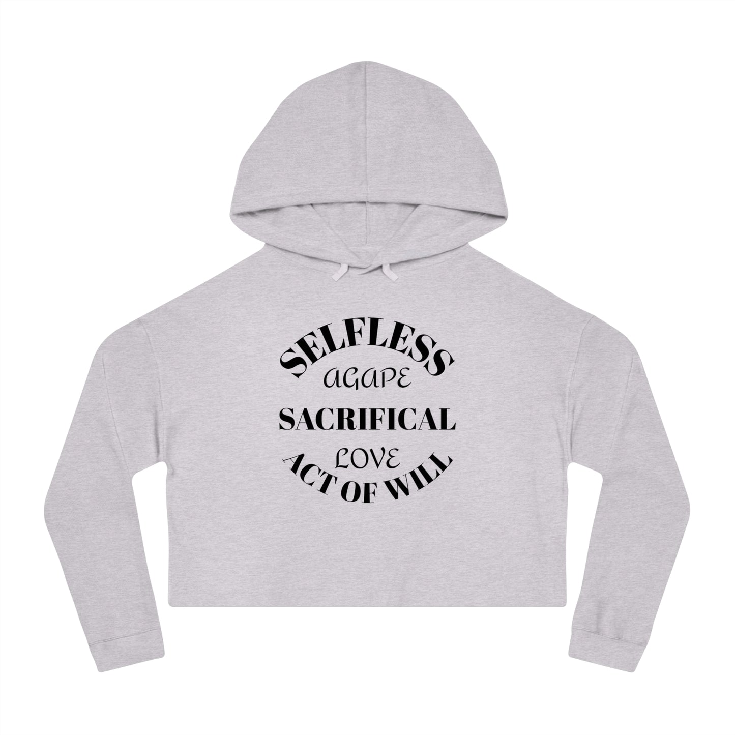 Agape love Women’s Cropped Hooded Sweatshirt